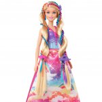 Barbie princezna s barevnými vlasy s nástrojem a doplňky – Zboží Mobilmania