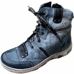 Kacper 4-544 dámská zimní kožená obuv šíře H modrá – Zboží Dáma