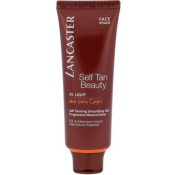 Lancaster Self Tan Beauty vyhlazující samoopalovací gel na obličej 01 Light (Week End In Capri) 50 ml