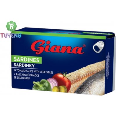 Giana Sardinky v rajčatové omáčce se zeleninou 125 g – Hledejceny.cz