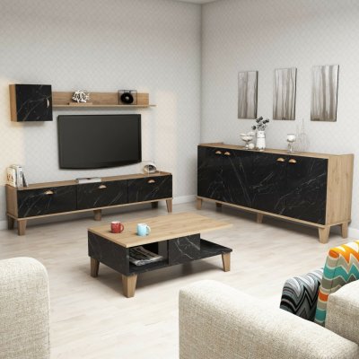 Kalune Design Sumer dub přírodní černý mramor – Zboží Dáma