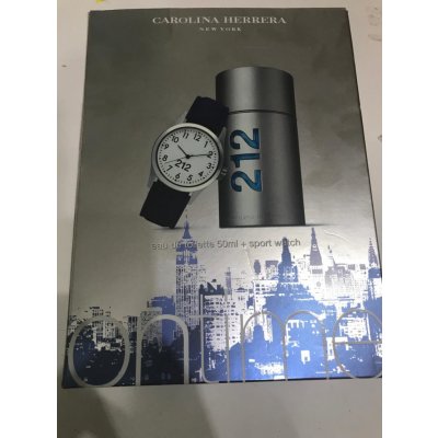 Carolina Herrera 212 Men EDT 50 ml + hodinky pro muže dárková sada – Hledejceny.cz