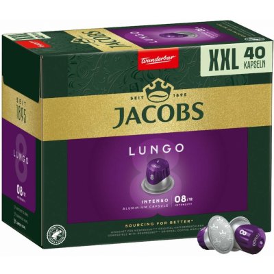 Jacobs Lungo Intenso inenzita 8 kapsle pro Nespresso 40 ks – Hledejceny.cz