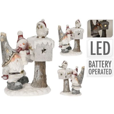 HOMESTYLING Vánoční dekorace skřítek s LED osvětlením 33 x 47 cm 2ASS – Hledejceny.cz