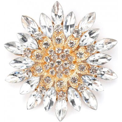 Amparo Miranda Brož Květ AM017 White – Zboží Dáma