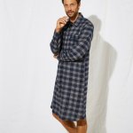 Pánská noční flanelová košile s potiskem kostky šedá – Hledejceny.cz