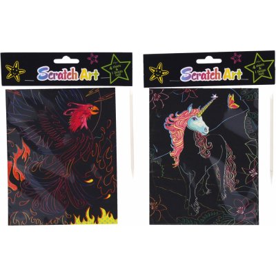 Vyškrabovací obrázek 18x14 5cm 4 listy – Zboží Mobilmania