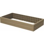 Prosperplast Vyvýšený záhon plastový Base Woody 149,2 cm hnědý IBWR-7587U – HobbyKompas.cz