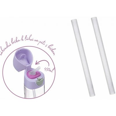 b.box Náhradní brčka k Láhvi na pití s brčkem 450 ml 2ks – Zboží Dáma