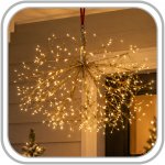Chomik Světelná dekorace zlaté jmelí 432LED, 50cm, teplé světlo, třpyt, IP44 – Hledejceny.cz