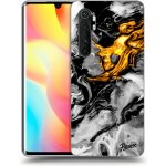 Pouzdro Picasee silikonové Xiaomi Mi Note 10 Lite - Black Gold 2 černé – Zboží Mobilmania