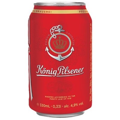 König Pilsener 4,9% 0,33 l (plech) – Zboží Dáma