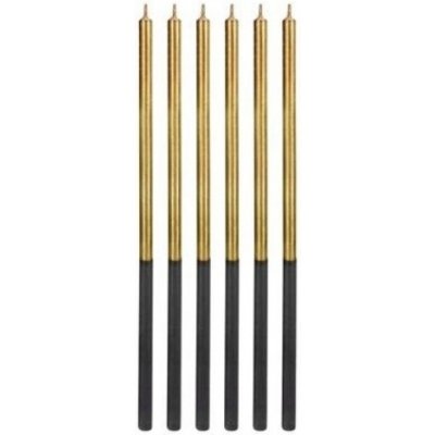 GoDan Dortové svíčky dlouhé Chrome zlaté – Zbozi.Blesk.cz