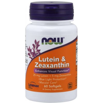 Now Foods Now Lutein & Zeaxanthin zdraví očí 60 softgel kapslí – Zboží Mobilmania