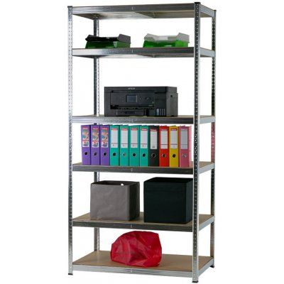 Fistar Regál 2200 x 1000 x 600 mm kov zinek 6 polic stříbrná – HobbyKompas.cz