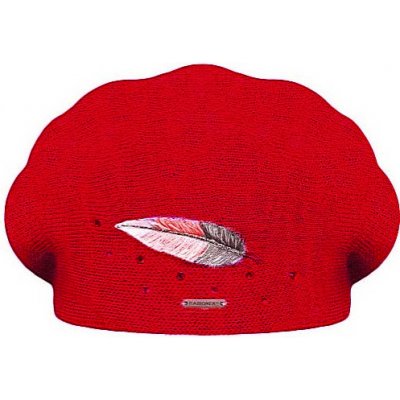 Rabionek Dámský vlněný pletený baret Inka červený – Zboží Mobilmania