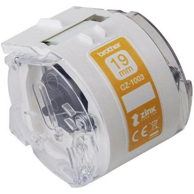 Papírová páska do štítkovače Brother 19mm x 5m, CZ1003, pro tiskárnu VC-500W, bílá – Zboží Živě