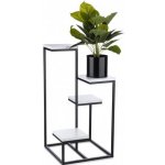 HowHomely Stojan na květiny KASKADA 79x40 černá/bílá DD0444 – Sleviste.cz