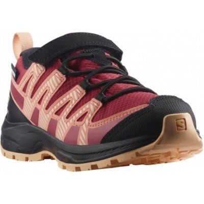 Salomon XA Pro V8 CSWP K 416143 dětské nízké nepromokavé boty earth red/black/almond cream