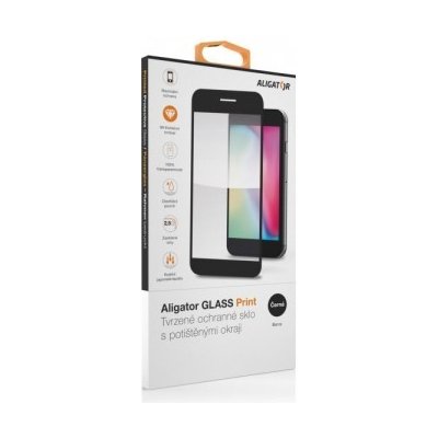 Aligator Ochrana displeje GLASS PRINT iPhone 12 mini černá 8595181195666 – Zboží Mobilmania