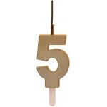 Dortisimo Dekora svíčka s prskavkou zlatá číslo 5 – Zboží Mobilmania