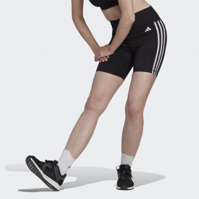 adidas Training Essentials 3-Stripes krátké punčochové kalhoty s vysokým pasem W HK9964 – Zboží Dáma
