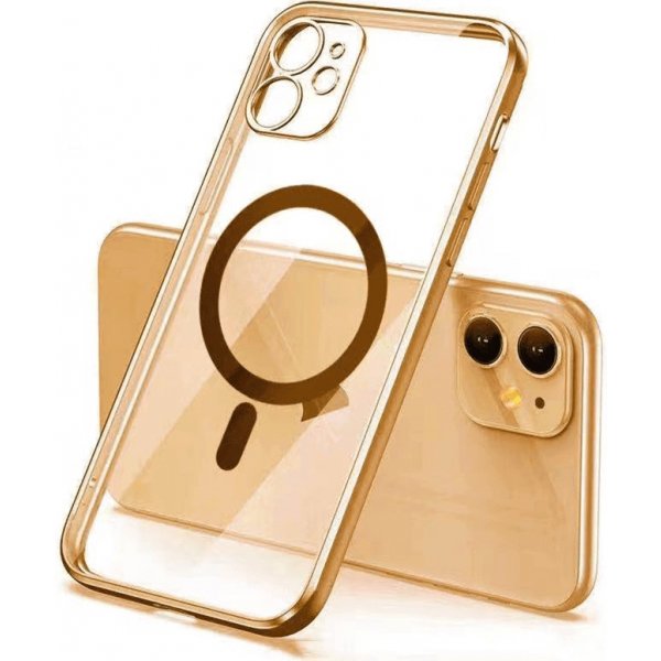 Pouzdro a kryt na mobilní telefon Pouzdro SES MagSafe silikonové Apple iPhone 12 Pro Max - zlaté