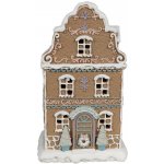 Hnědá svítící perníková chaloupka Gingerbread House - 12*9*20 cm / 3*AAA - Clayre & Eef – Hledejceny.cz
