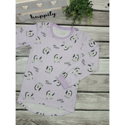 Textil-EBi tričko dl.rukáv Zebry na fialkové – Zboží Dáma