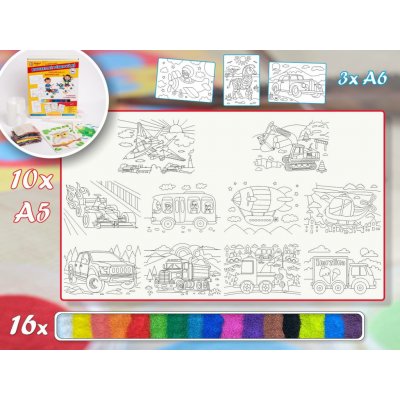 Radost v písku Velká sada TECHNIKA Barevné pískování obrázků – Zboží Dáma