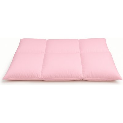 Lina Peřina duchna kazetová růžová 80% prachového peří zbytek obsahuje kvalitní husí drané peří 140x200 – Zboží Mobilmania