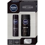 Nivea Men Deep Clean sprchový gel 250 ml + deospray 150 ml dárková sada – Hledejceny.cz