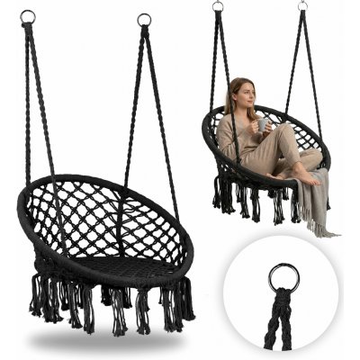 MultiGarden Závěsná zahradní houpačka Boho černá ESO-SW092-1 – Hledejceny.cz