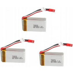Nabíječka a baterie k RC modelům MJX Baterie Yunique 7.4V 700mAh Kvadrokoptéra X600 3 ks