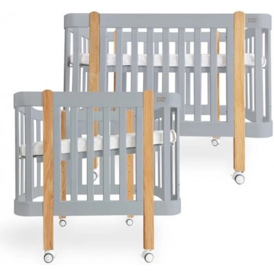 Levin Felin antirefluxní rostoucí postýlka Nika Duo Šedá s dřevěnými nožičkami – Zbozi.Blesk.cz