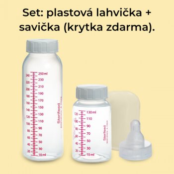 Sterifeed plastová kojenecká láhev transparentní 130 ml