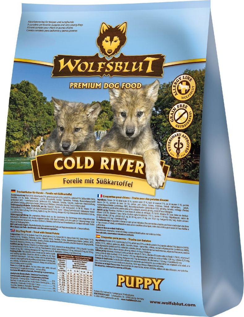Wolfsblut Cold River Puppy pstruh s batáty 0,5 kg
