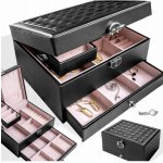 Supplies PREMIUM velká šperkovnice na šperky černá – Zbozi.Blesk.cz