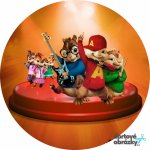 Jedlý tisk ALVIN A CHIPMUNKOVÉ ● materiál: FONDÁNOVÝ DECORLIST ✴️, ● velikost: průměr 20 cm ☝ – Hledejceny.cz