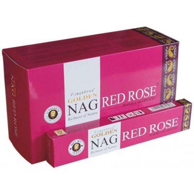 Vijayshree Golden Nag indické vonné tyčinky Red Rose 15 g – Hledejceny.cz
