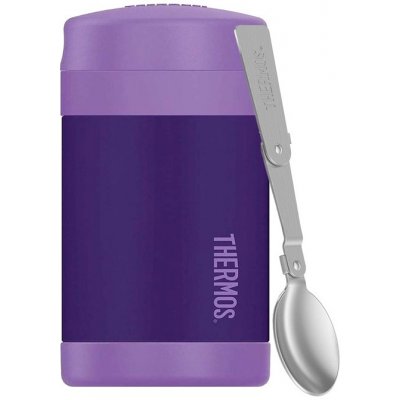 Thermos na jídlo se skládací lžící 470 ml černá – Sleviste.cz