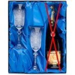 Bohemia Crystal Šampus set lahev sektu a 2 ks broušených skleniček 150 ml – Zbozi.Blesk.cz