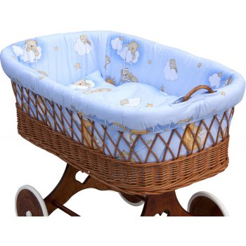 Scarlett Proutěný košík na miminko Mráček modrá