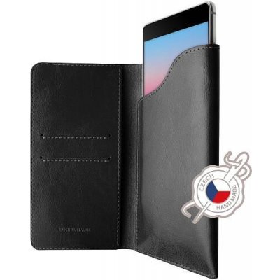 FIXED Kožené pouzdro Pocket Book pro Apple iPhone X/XS, černé FIXPOB-230-BK