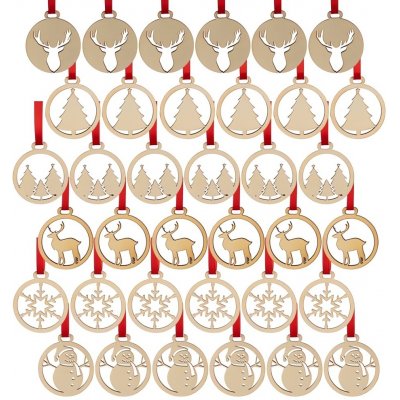 Ruhhy Dřevěné ozdoby 36 ks. 24855 – Hledejceny.cz