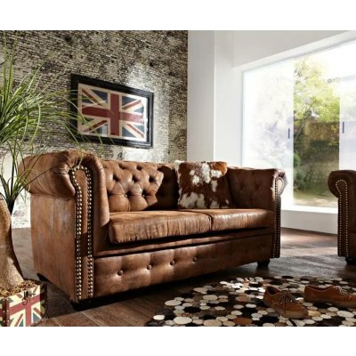 Askont Chesterfield Bis hnědá s puncy 2M – Hledejceny.cz