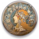 Magnet Alfons Mucha - Zodiak, kulatý, 5 cm – Zboží Dáma
