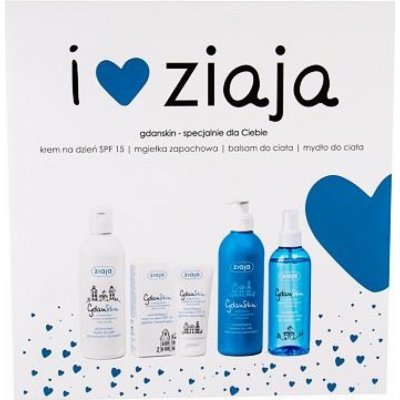 Ziaja GdanSkin pro ženy denní pleťová péče SPF15 50 ml + tělový balzám 300 ml + glycerínové mýdlo 300 ml + hydratační mlha 200 ml dárková sada – Zbozi.Blesk.cz