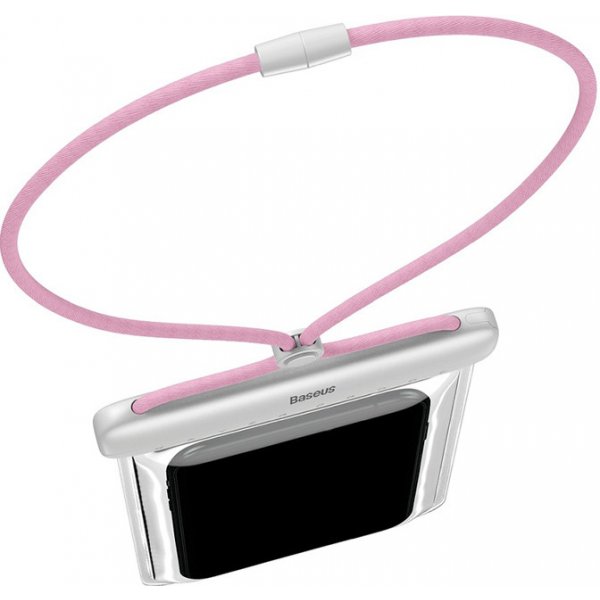 Pouzdro a kryt na mobilní telefon Pouzdro BASEUS Apple iPhone - voděodolné - plast / guma - růžové / bílé