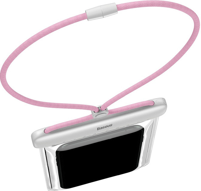 Pouzdro BASEUS Apple iPhone - voděodolné - plast / guma - růžové / bílé